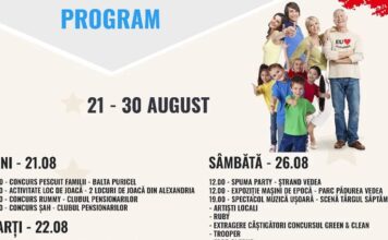 Zilele Alexandriei, în perioada 21 – 30 august/ Programul complet al activităților