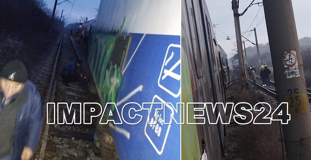 Locomotiva unui tren de călători a deraiat pe ruta Roșiori Nord - București Basarab
