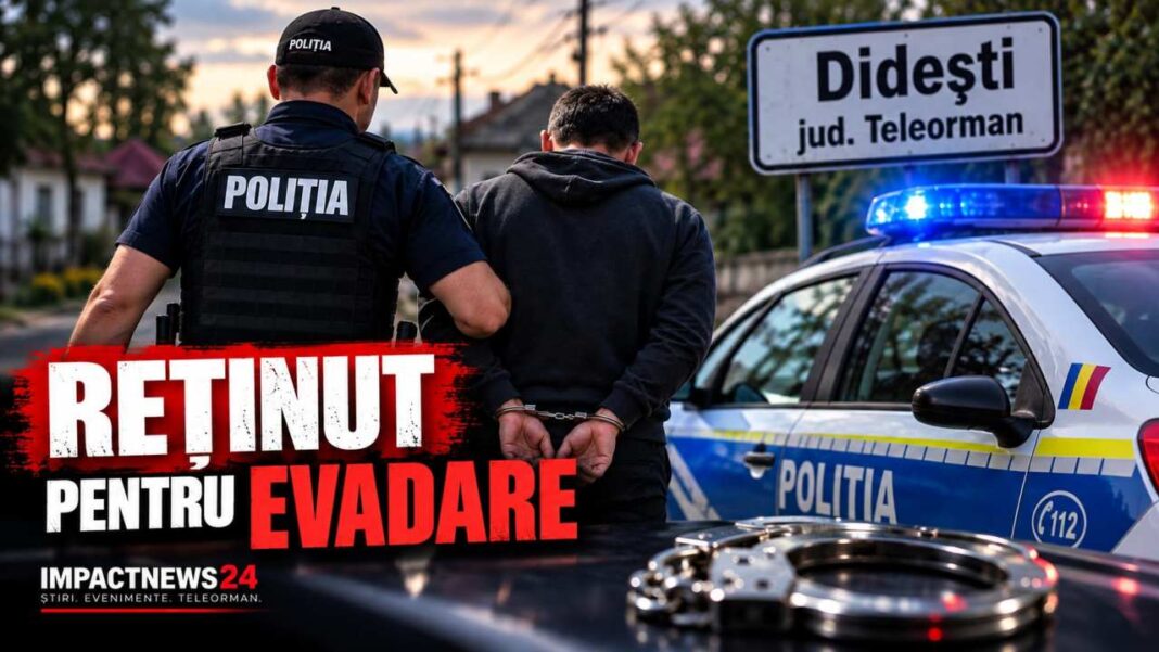 A sfidat arestul la domiciliu. Bărbat din Didești, reținut pentru evadare